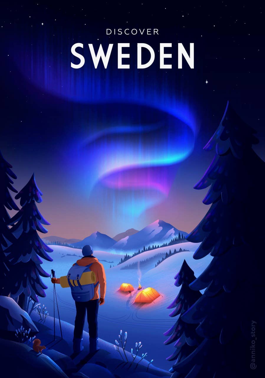 Poster: "Discover Sweden"