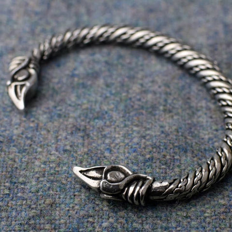 Bracelet: Small Odin's Raven Pewter Viking Bracelet