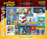 PuzzleTwist: Adventures of Paul and Babe by Artist Cindy Lindgren (1,000 Pieces)