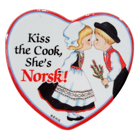 Magnet: Heart Kiss Norsk Cook