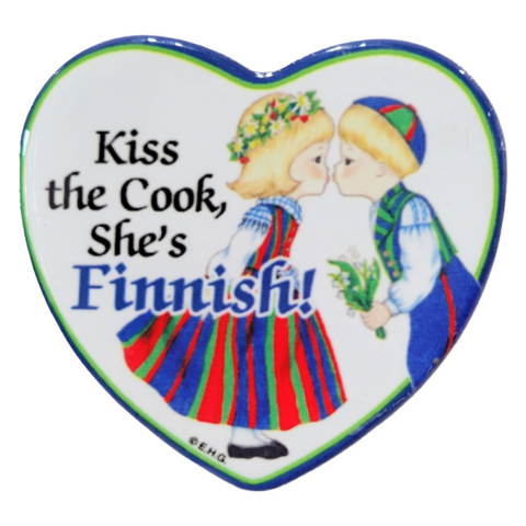 Magnet: Heart Kiss Finnish Cook