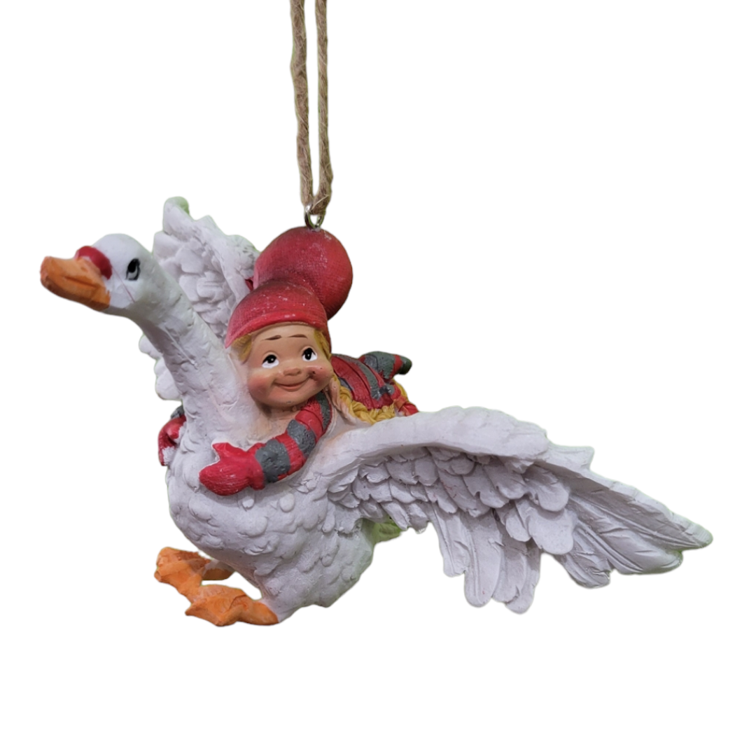 Ornament: Pixie with Goose