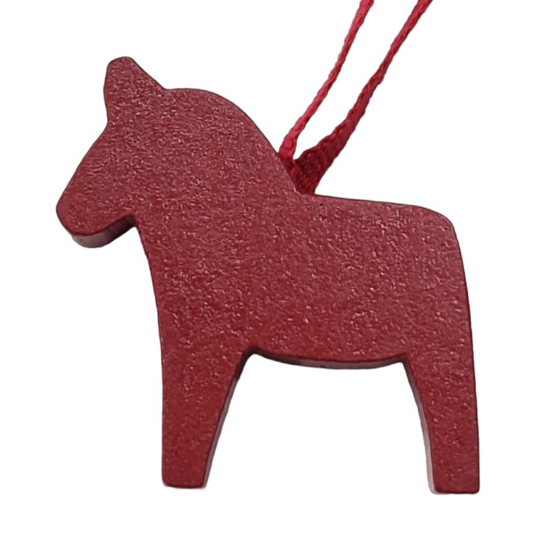 Ornament: Wooden Red Dala Horse