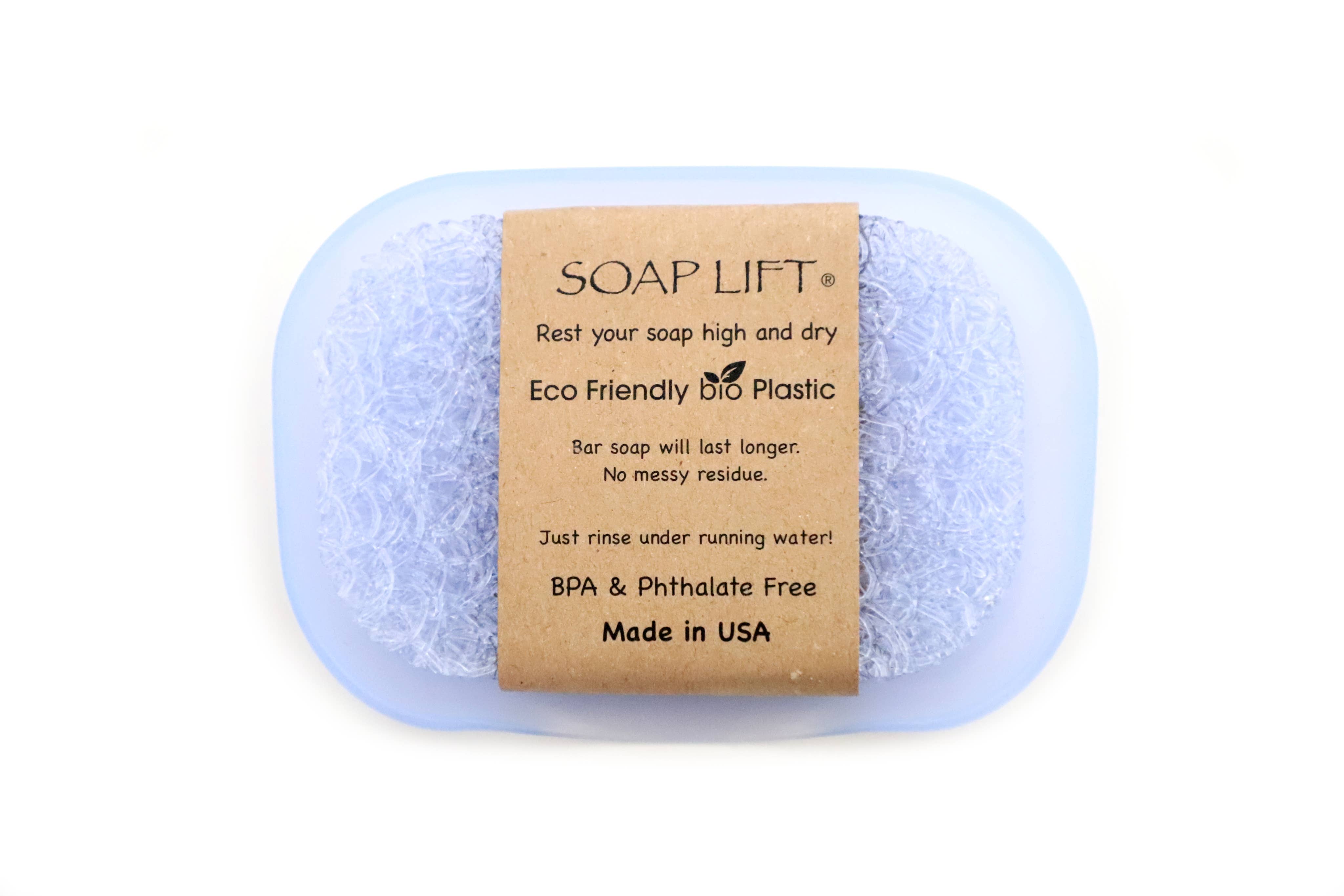 Soap Dish & Lift: Waterfall Soap Dish Set w/ Soap Lift Soap Saver - Crystal