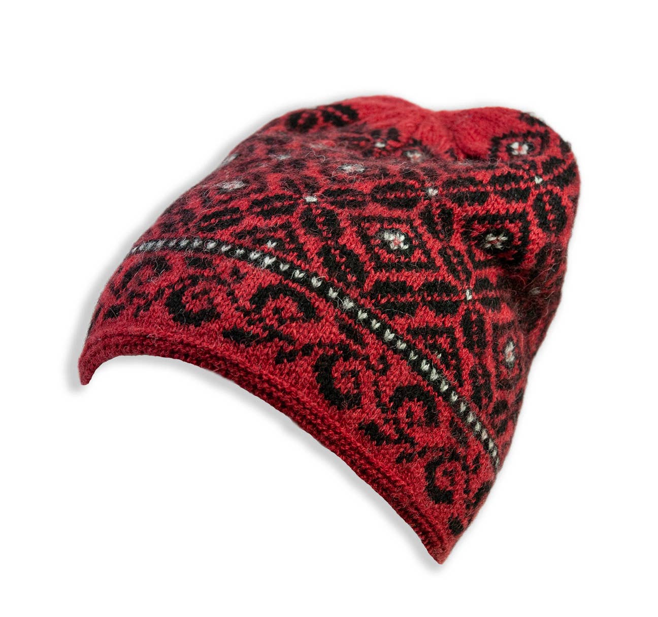 Hat: Moliden Knitted: One Size / Dark Red