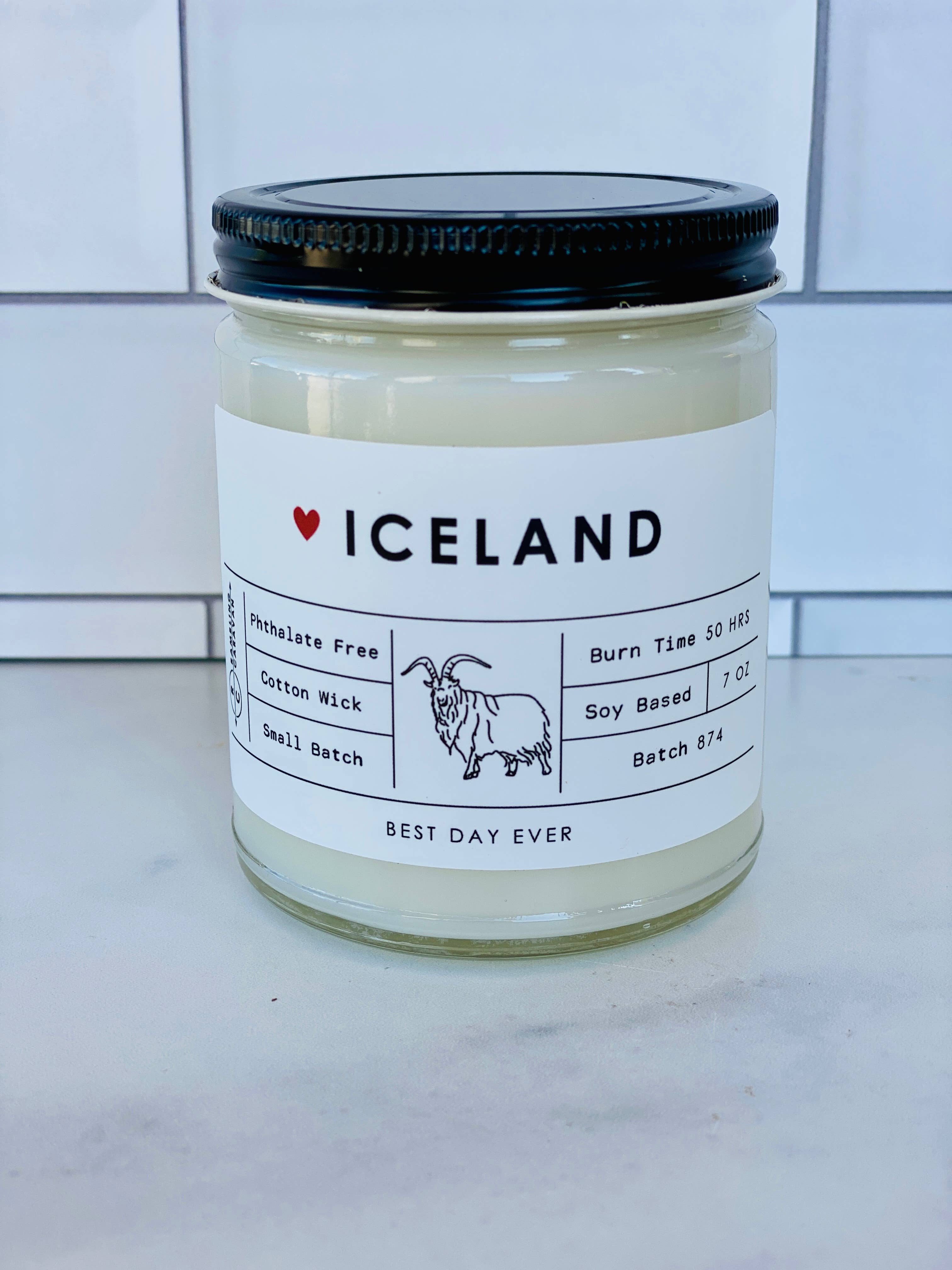 Candle: Iceland White Label / Amber Jar / Volcano Dupe Scent